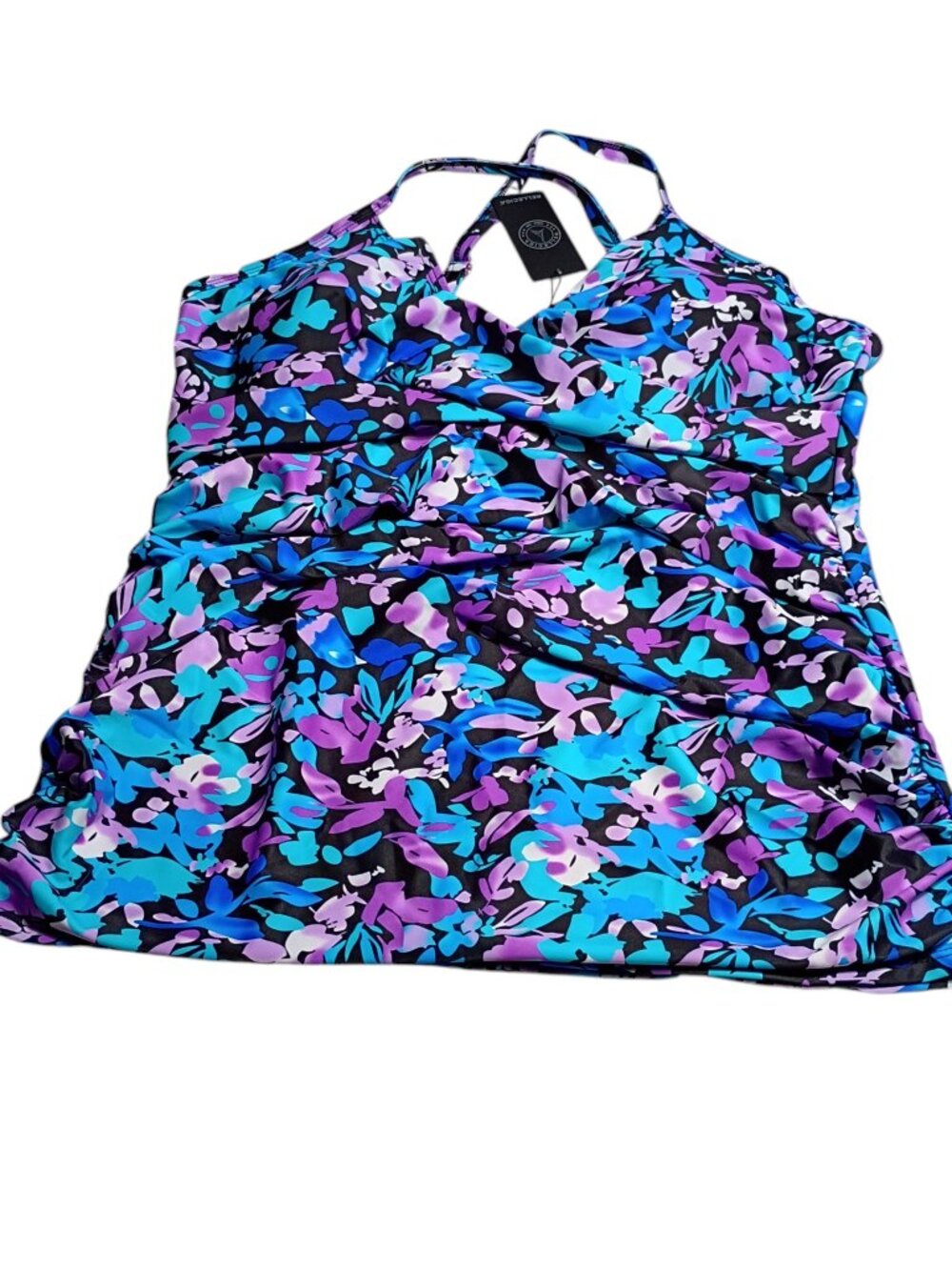 RELLECIGA Multi Floral Tummy Control Tankini Top - XXL